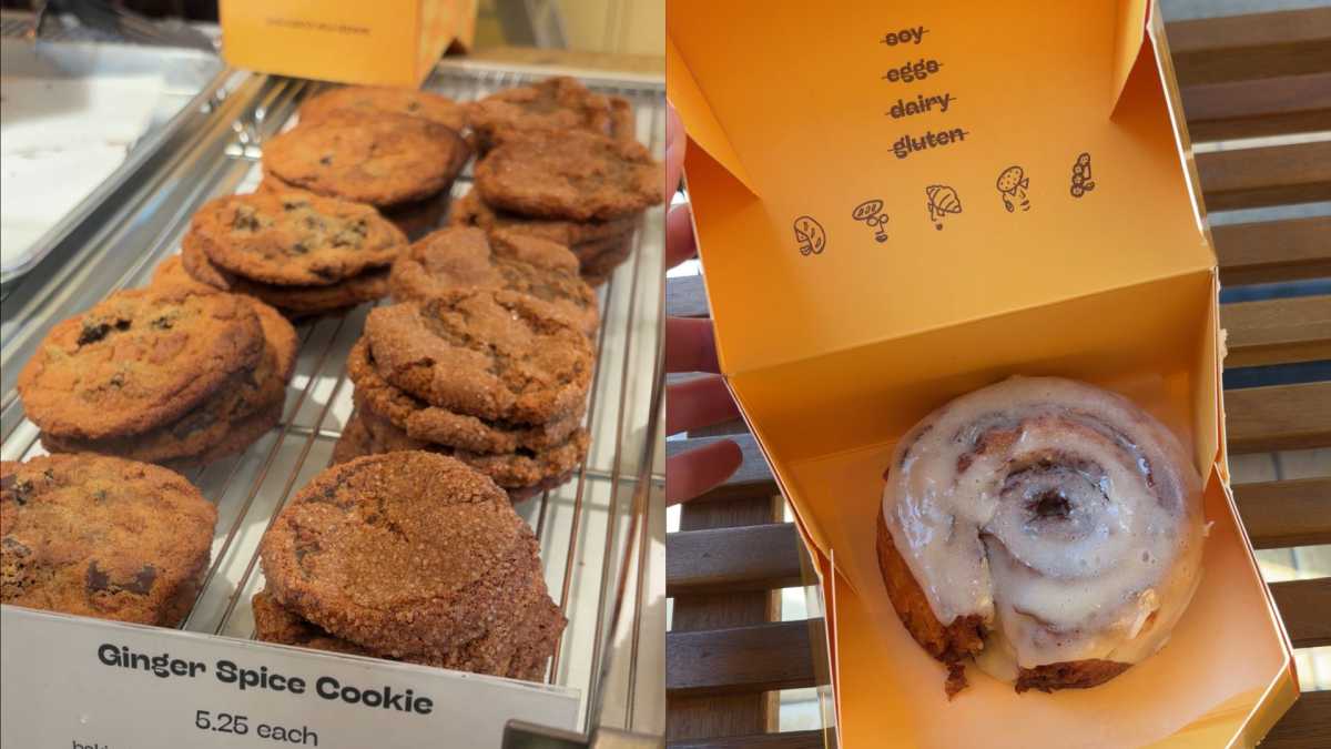 Bub's Bakery menu options.