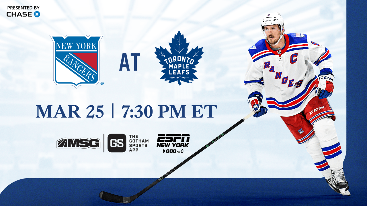 Rangers at Maple Leafs: Pregame Notes