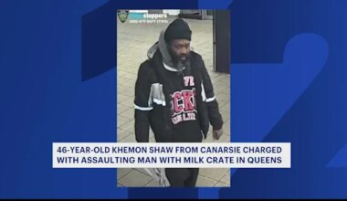 News 12 | Brooklyn | Canarsie man accused of attacking another man with milk crate at Queens Plaza subway station
