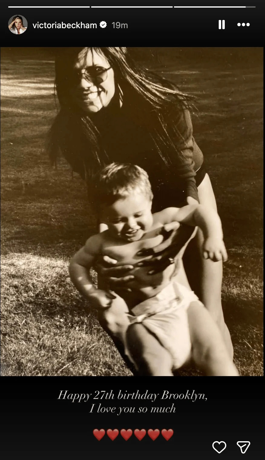 Victoria Beckham shared her own tender tribute online (Instagram @victoriabeckham)