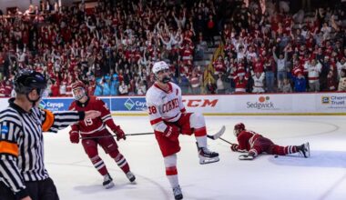 No. 9 Men’s Hockey Punches Ticket to Lake Placid With Gutsy Game Three Win Over Harvard