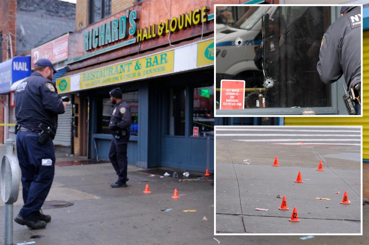 Four people hit with bullets in NYC bar brawl as one victim's foot 'shot off': witness