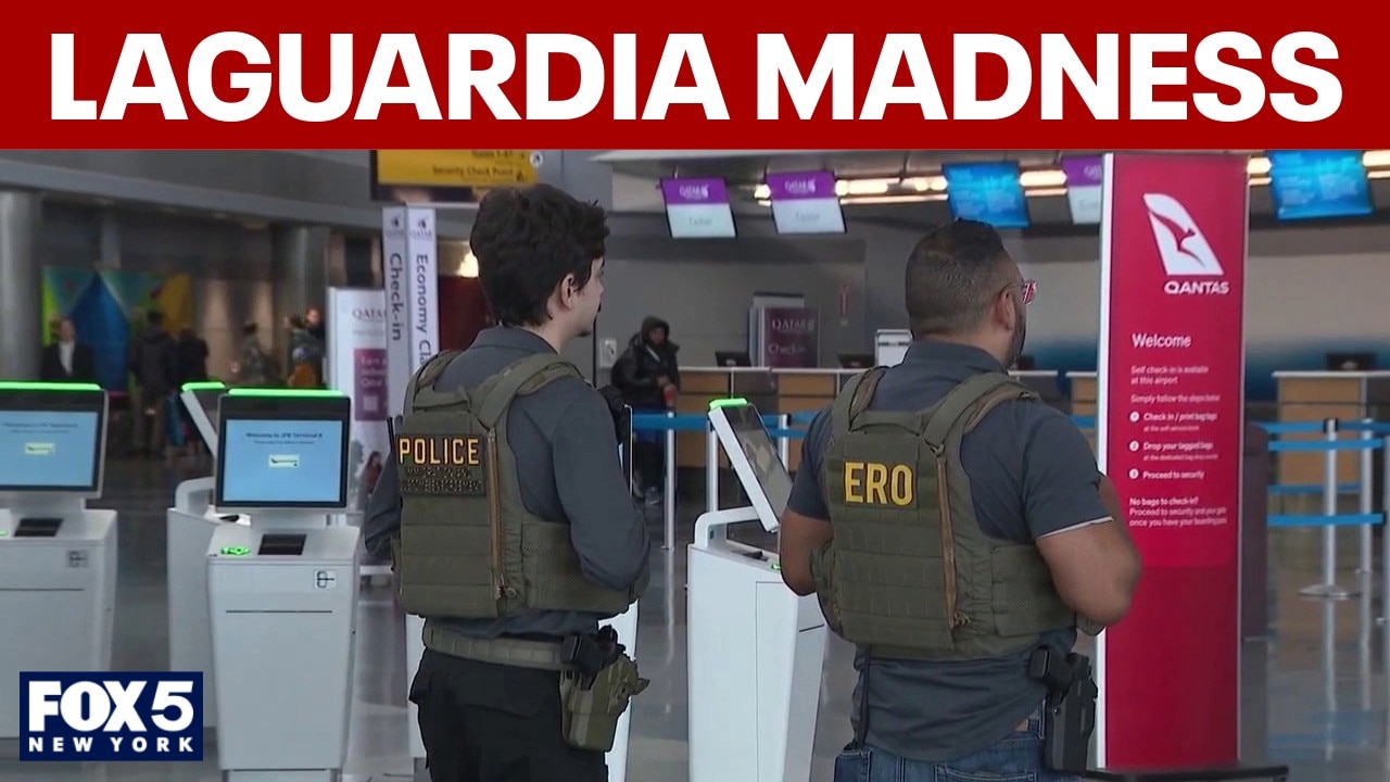 LaGuardia Airport: TSA wait times, ICE officers at checkpoints