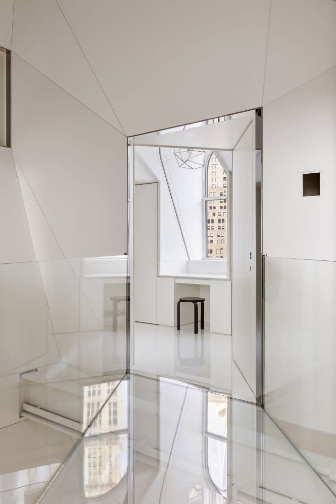 A glass bridge leading to the corridors. Shannon Dupre of DD-Reps