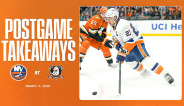 Takeaways: Islanders Drop 5-1 Decision to Ducks