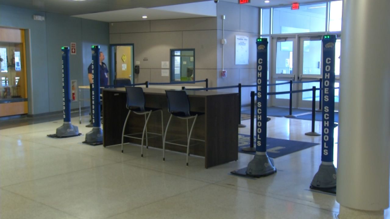 New security screening procedures at Cohoes High School.