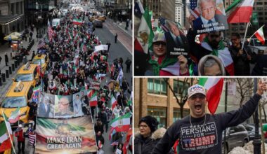 Hundreds of Iranian-Americans fill NYC streets to celebrate death of Ayatollah Khamenei: 'Make Iran Great Again'