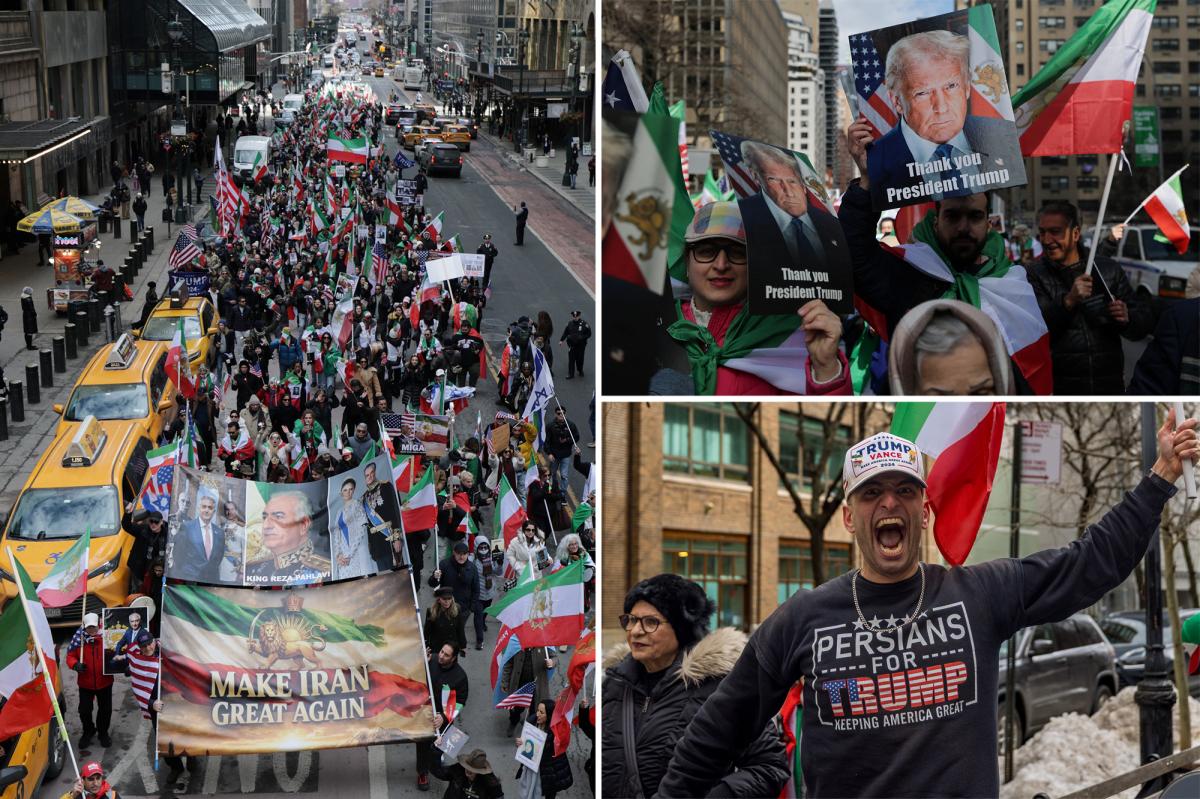 Hundreds of Iranian-Americans fill NYC streets to celebrate death of Ayatollah Khamenei: 'Make Iran Great Again'