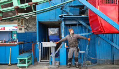 man operating the wonder wheel