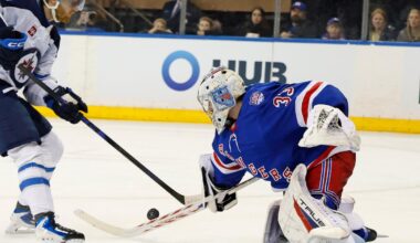 Goalie Dylan Garand impresses in NHL debut but Rangers fall to Jets