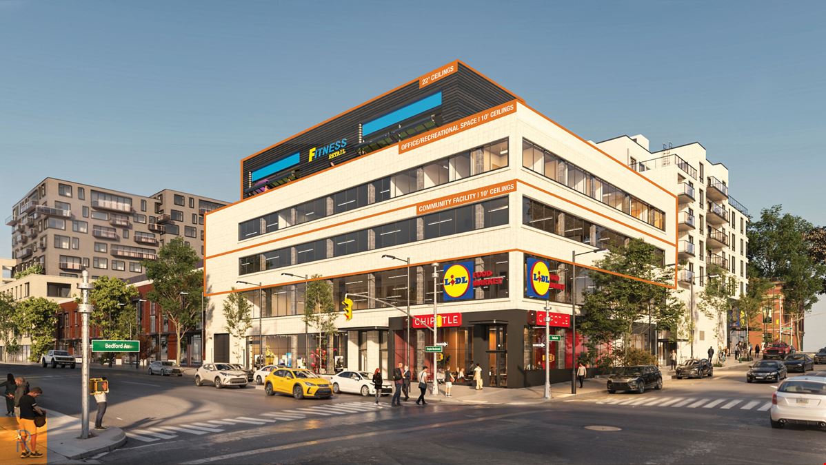 rendering showing the lidl store in place