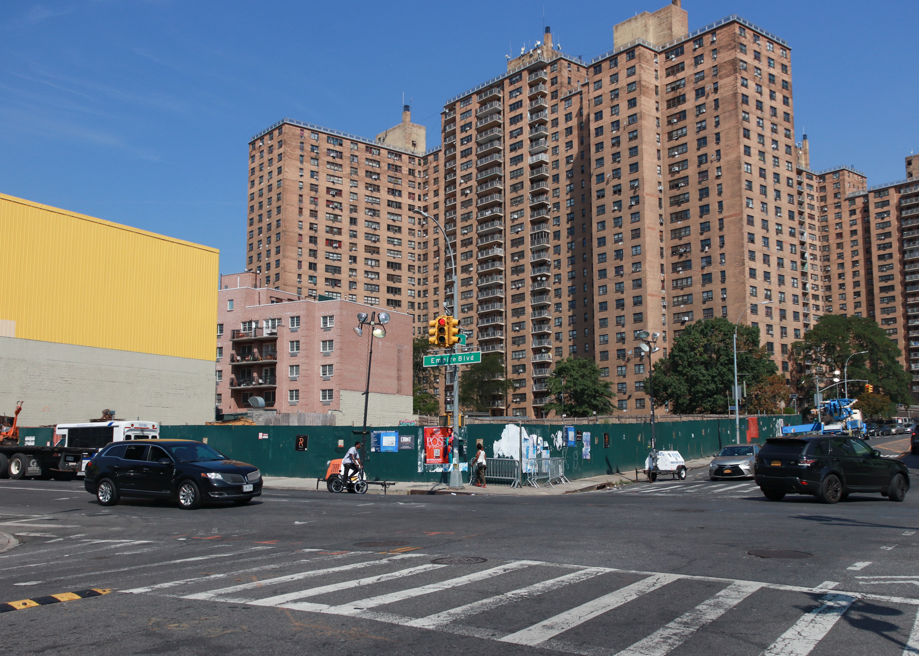 empty lot with construction fence