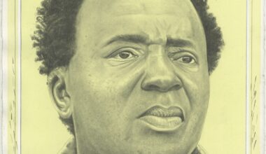 Portrait of John Akomfrah, pencil on paper by Phong H. Bui.