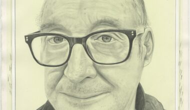 Portrait of Dike Blair, pencil on paper by Phong H. Bui.