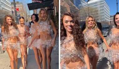 Brooks Nader and Her Sisters Hit NYC Streets in Bubble Garments