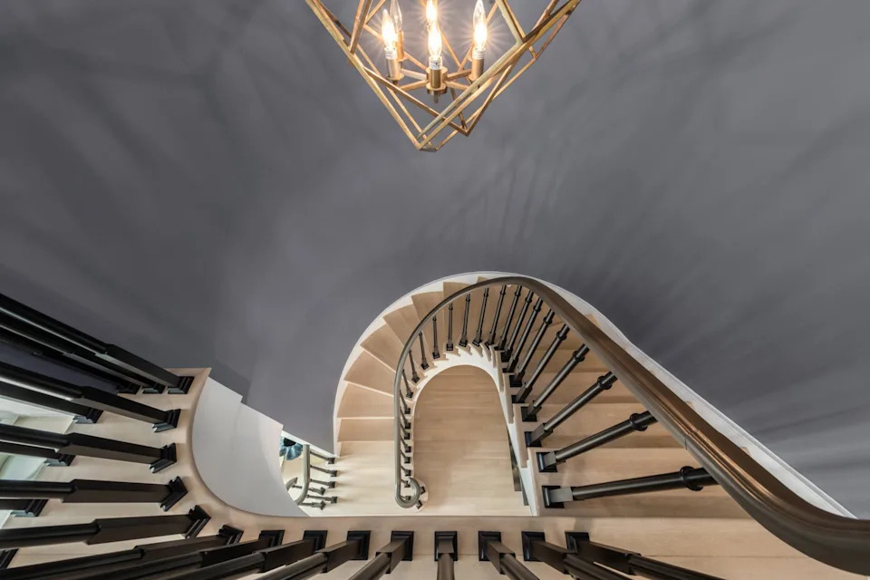 Stairs in the Four Season Duplex in Manhattan New York