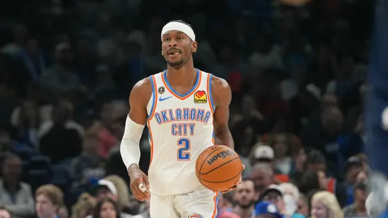 A basketball player in Oklahoma City uniform.