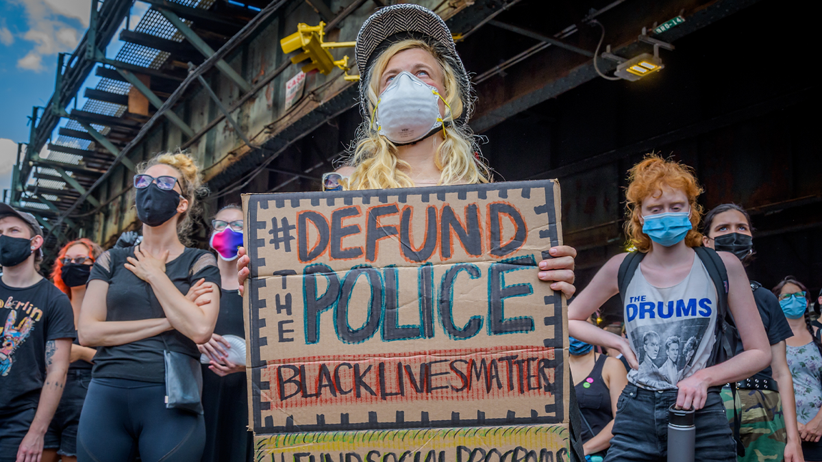 Defund the police protesters