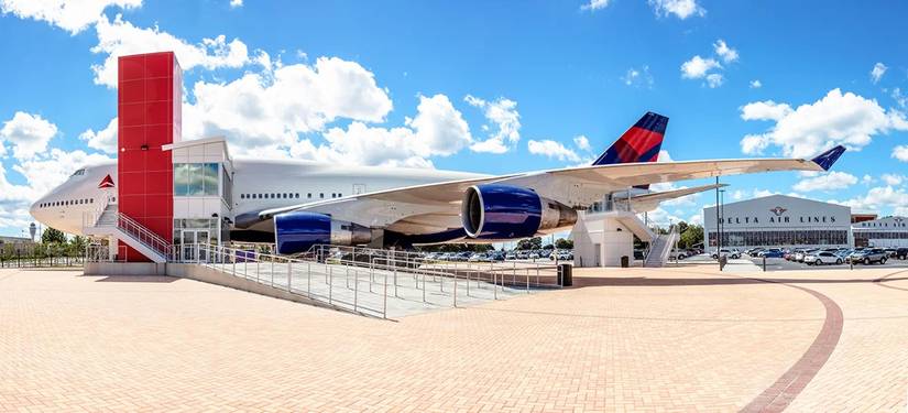 Delta Air Lines 747-400 at the Delta Museum