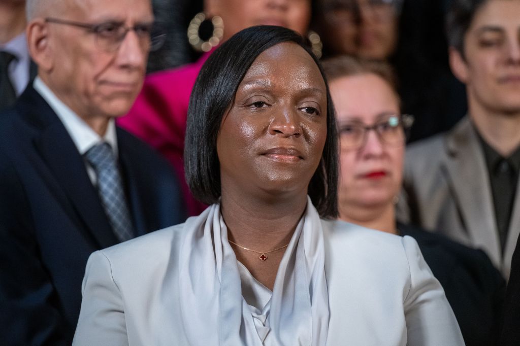 Deputy Mayor for Community Safety Renita Francois at a press conference.