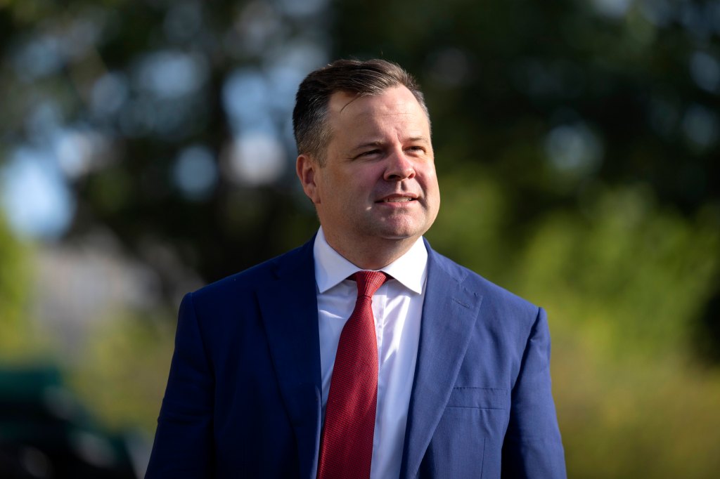 Bill Pulte, Director of the Federal Housing Finance Agency, outside the White House.