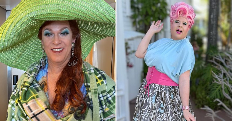 Drag queens Dixie Longate and Miss Bouvèé