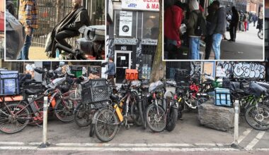 Hundreds of delivery drivers hanging outside East Village mosque overwhelming locals, forcing NYC businesses to close