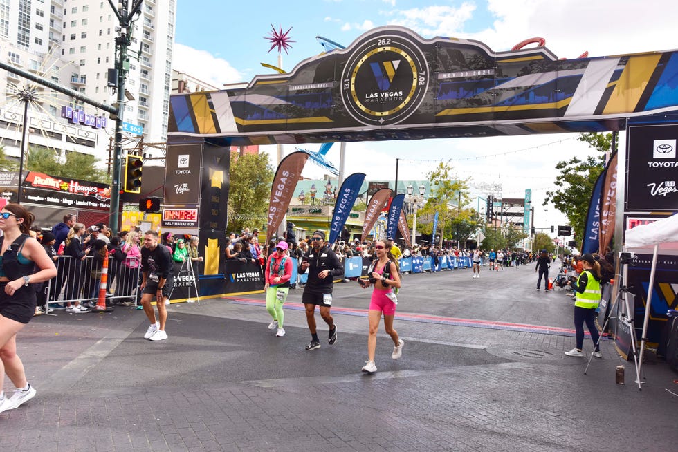 Runners participating in a marathon event.