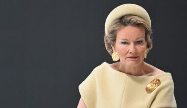 Queen Mathilde Wore an Abstract Gold Parure for the Second Day of the Belgian State Visit to Norway