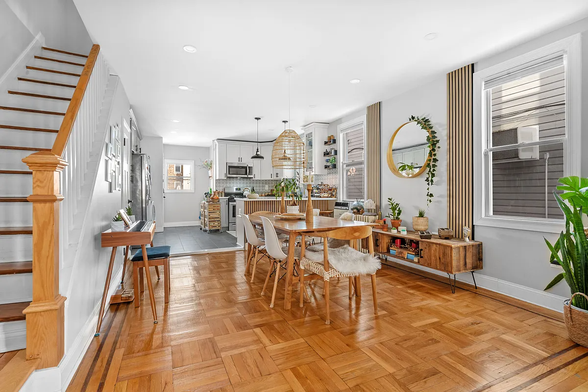 dining room and open plan kitchen 