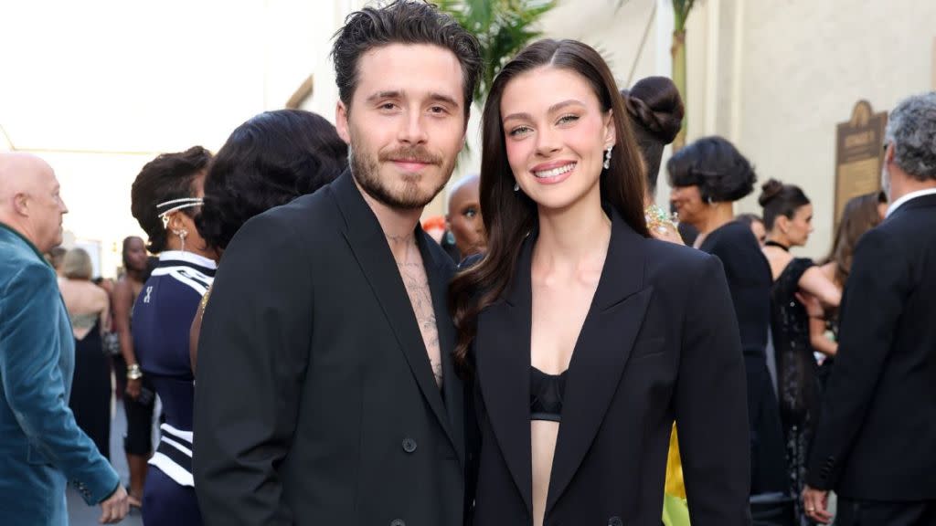 Nicola Peltz Celebrates Brooklyn Beckham's Birthday in Backless Minidress