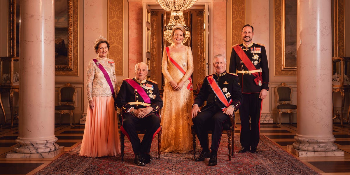 See Queen Mathilde and Queen Sonja’s Tiaras From the Belgian State Banquet in Norway