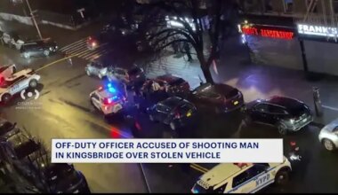 News 12 | Brooklyn | Off-duty NYPD officer accused of shooting man in Kingsbridge over stolen vehicle