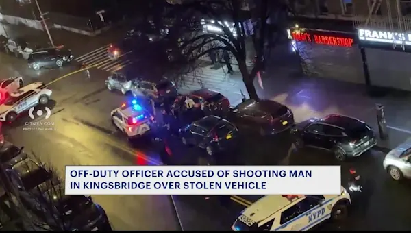 News 12 | Brooklyn | Off-duty NYPD officer accused of shooting man in Kingsbridge over stolen vehicle