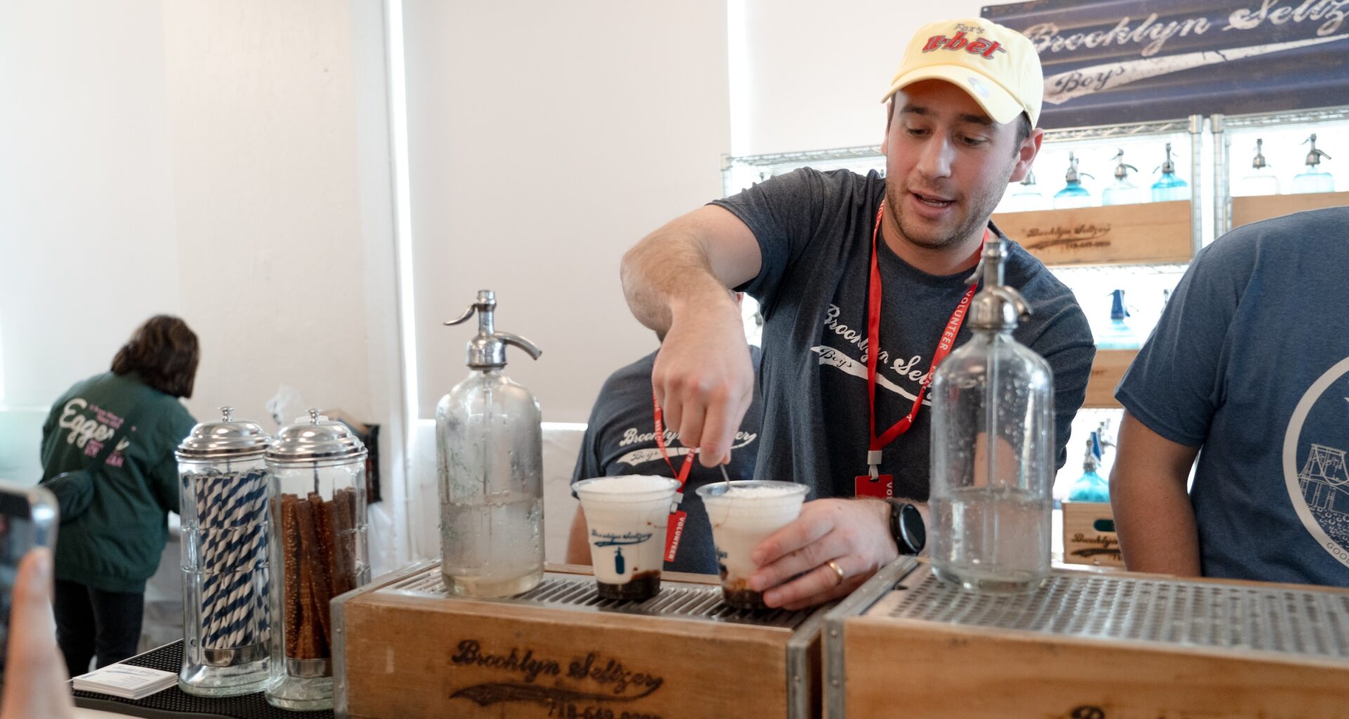 Plenty of egg creams were made throughout the Brooklyn SeltzerFest. Photo: Lamar Salter