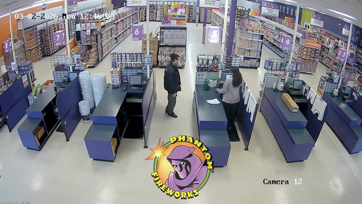 Emir Balat at a fireworks store checking out