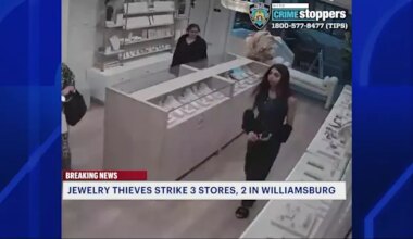 News 12 | Brooklyn | Police search for trio behind back-to-back jewelry thefts in Williamsburg