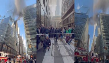 Fire Erupts At 28th Floor Of High Rise Building In Midtown Manhattan