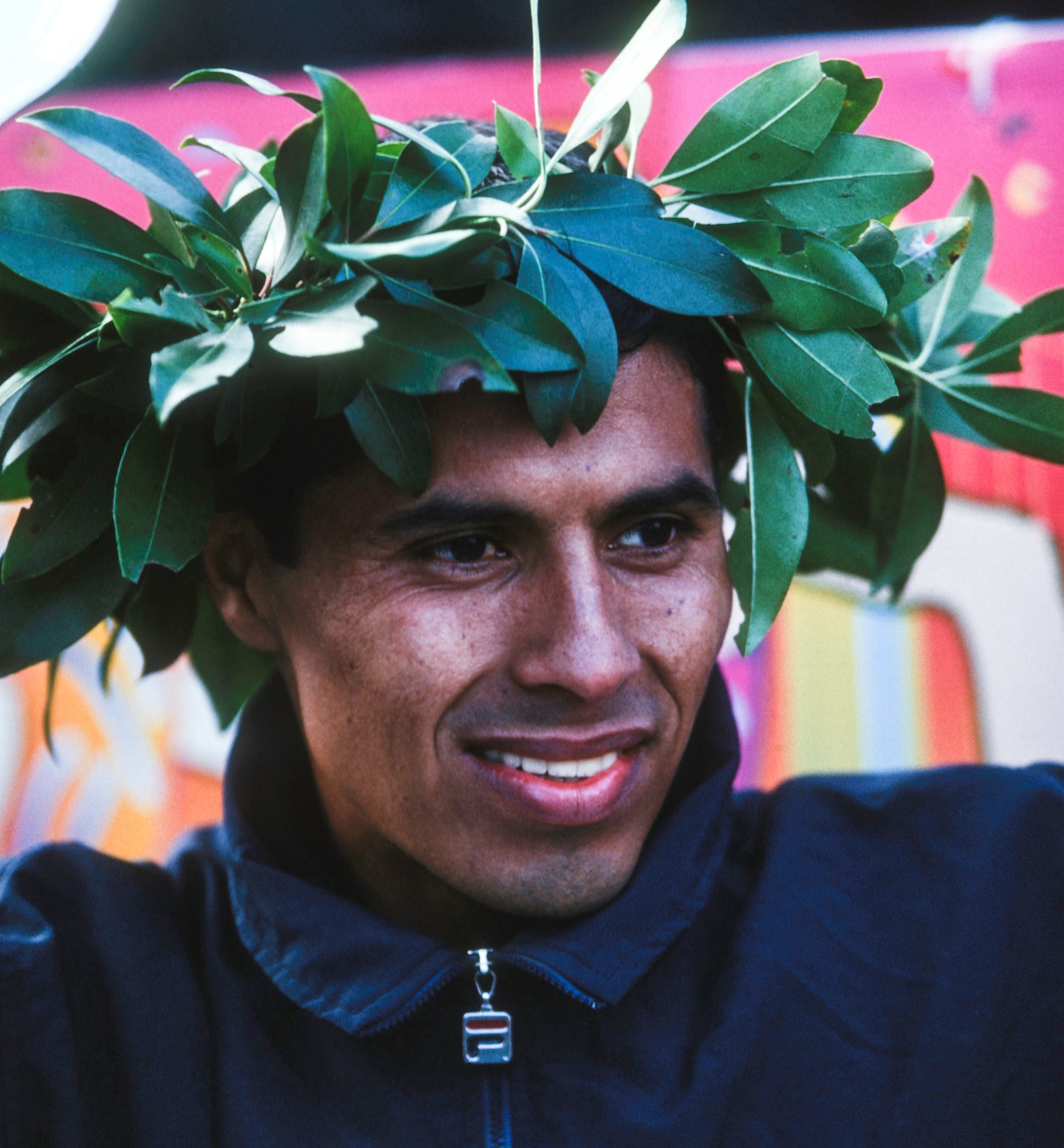 German Silva in 1994 after his New York City Marathon win