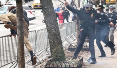 Smoke devices launched near Gracie Mansion during protest, NYC police sources say