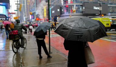 Strong storms could hit the New York, New Jersey area as warm weather continues