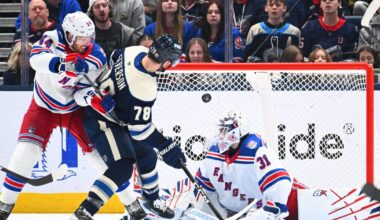 Fantilli leads Blue Jackets over Rangers 6-3 as Columbus moves into playoff spot