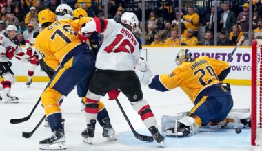 Hischier scores twice as Devils down Predators 4-2