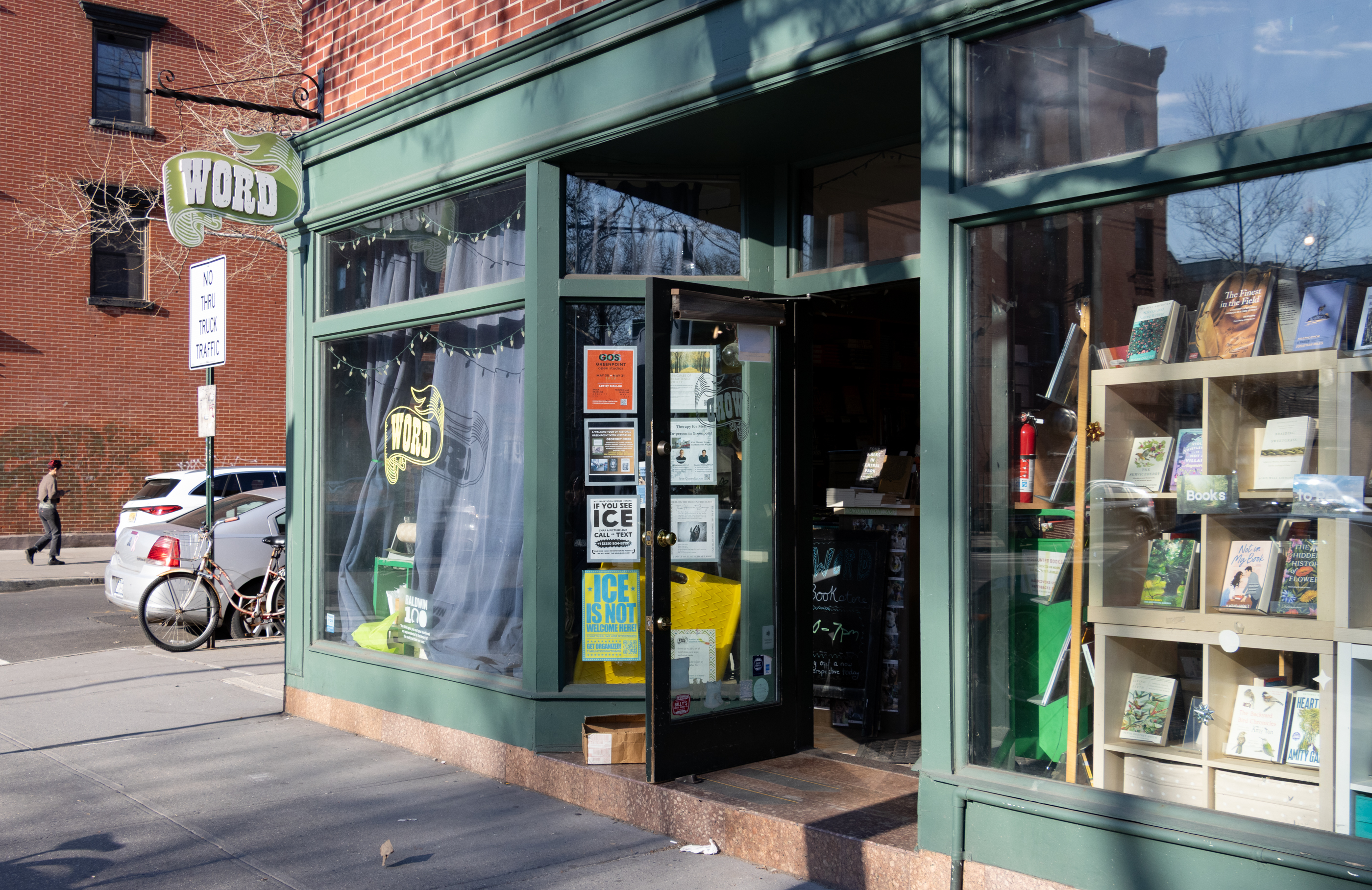 bookstore with books in the window