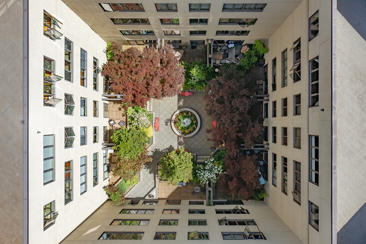 A courtyard atrium