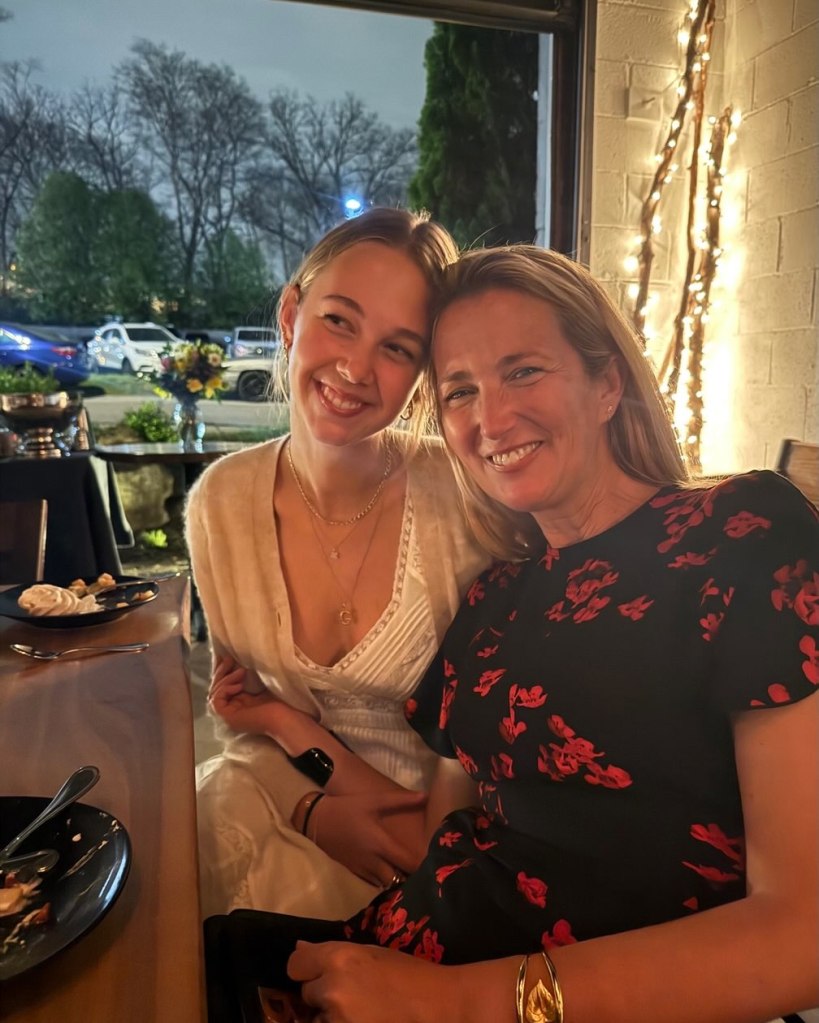 Belle Burden with her daughter.