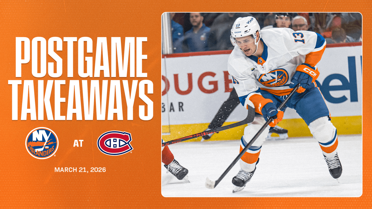 Takeaways: Islanders Fall to Canadiens 7-3