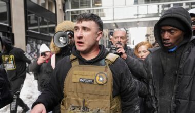 Counterprotester throws device at anti-Islam event in NYC