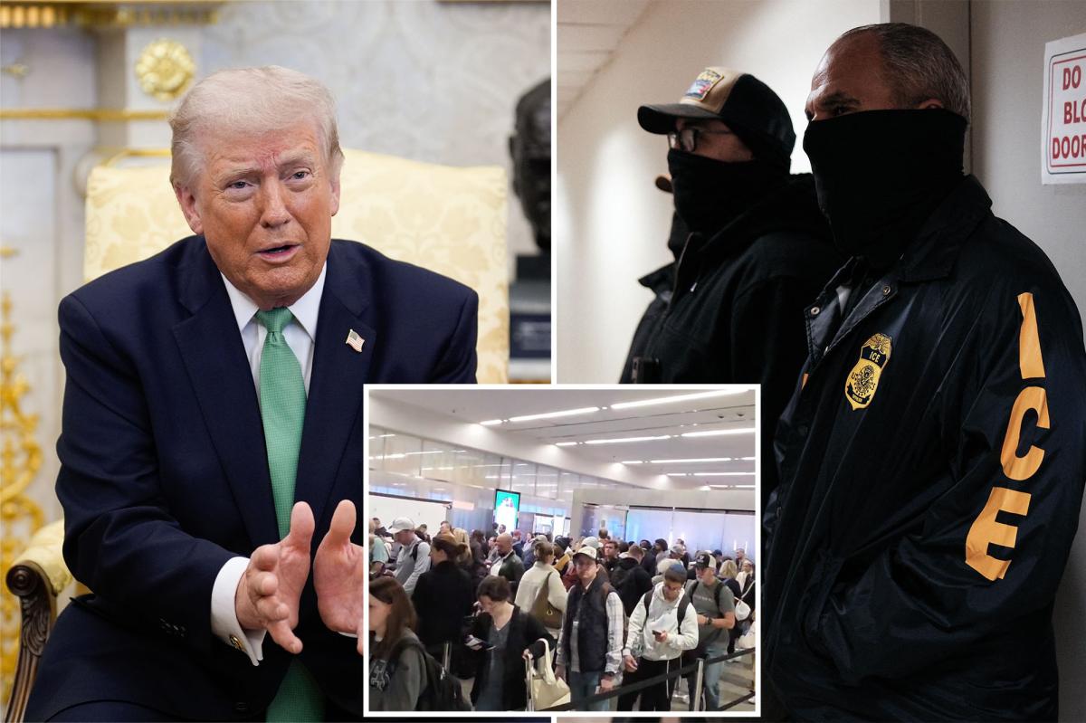 Trump deploying ICE to airports on Monday to ease crowded TSA lines