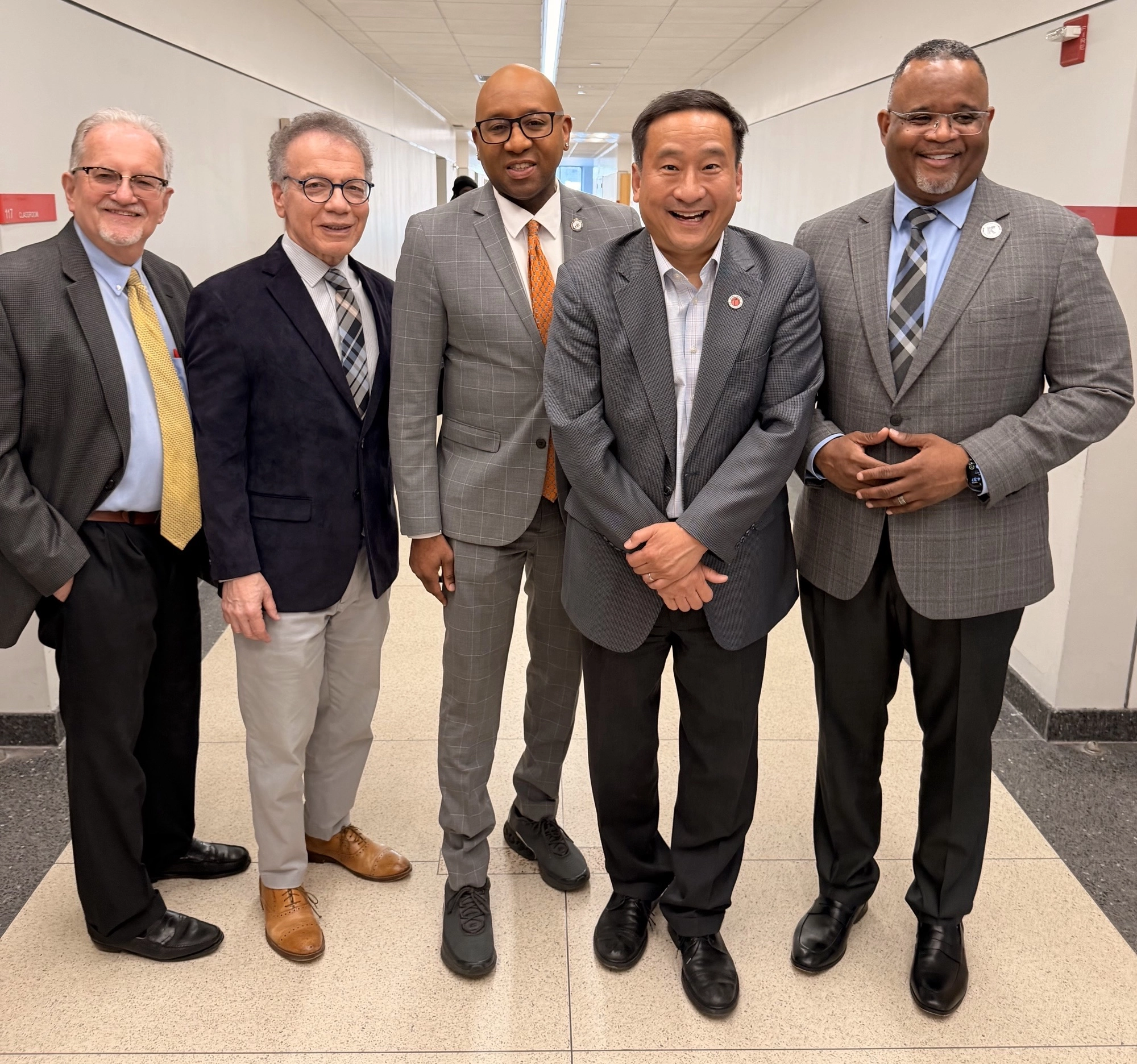 Borough President Richards and other representatives